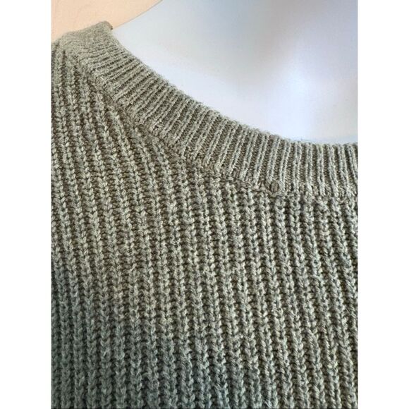 Madewell Crewneck Sweater. Green and light gray. Size XL - Picture 4 of 6